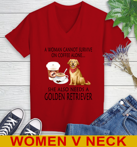 Women cannot survive on coffee alone she also need a GOLDEN tshirt 68