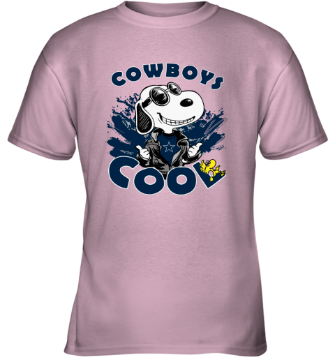 gp12 dallas cowboys snoopy joe cool were awesome shirt youth t shirt 26 front light pink