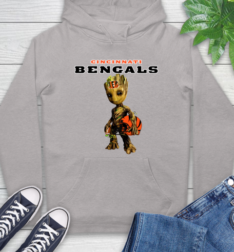 Cincinnati Bengals NFL Football Groot Marvel Guardians Of The Galaxy Hoodie 12