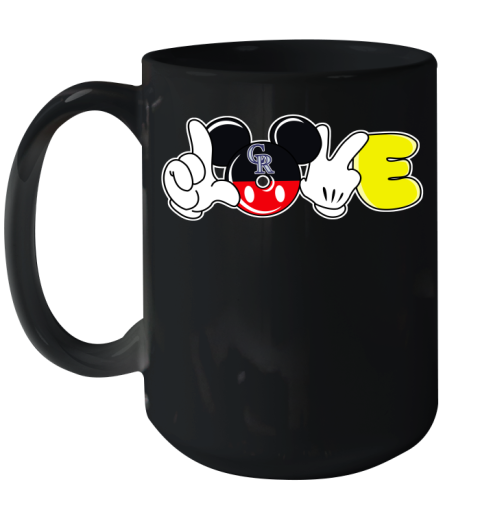 Colorado Rockies MLB Baseball Love Mickey Disney Sports Ceramic Mug 15oz 2