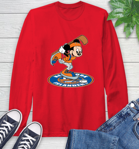 NHL Hockey New York Islanders Cheerful Mickey Disney Shirt Long Sleeve T-Shirt 11