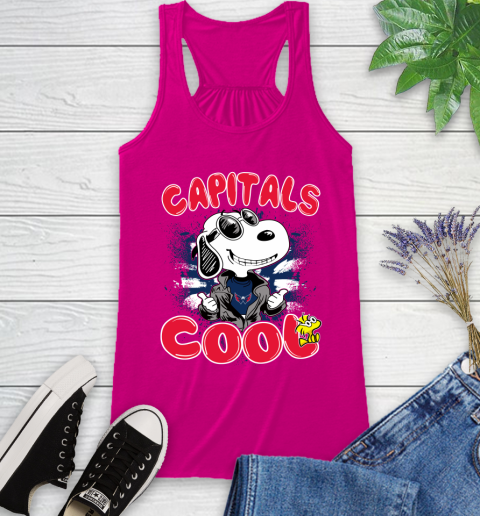 NHL Hockey Washington Capitals Cool Snoopy Shirt Racerback Tank - Image 6