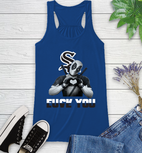 MLB Chicago White Sox Deadpool Love You Fuck You Baseball Sports Racerback Tank 8