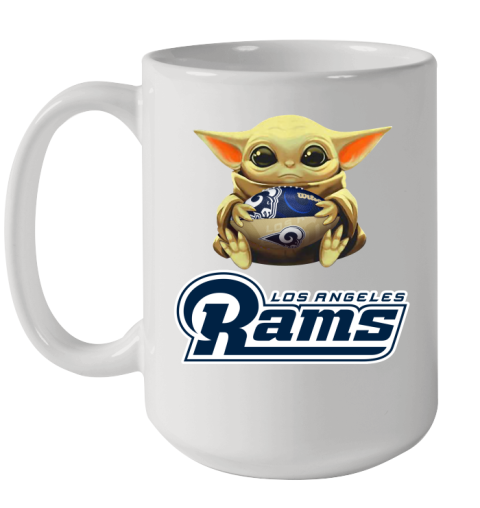 NFL Football Los Angeles Rams Baby Yoda Star Wars Shirt Ceramic Mug 15oz