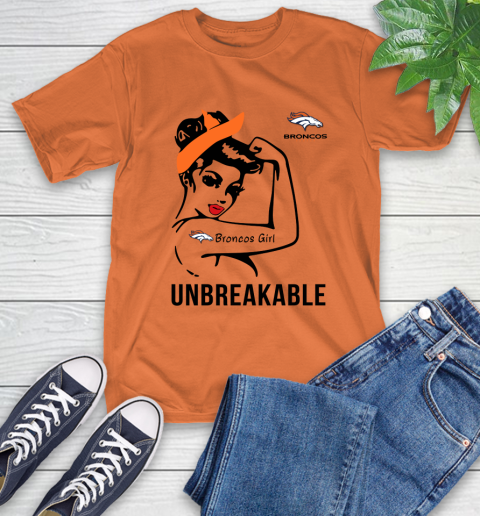NFL Denver Broncos Girl Unbreakable Football Sports T-Shirt 3