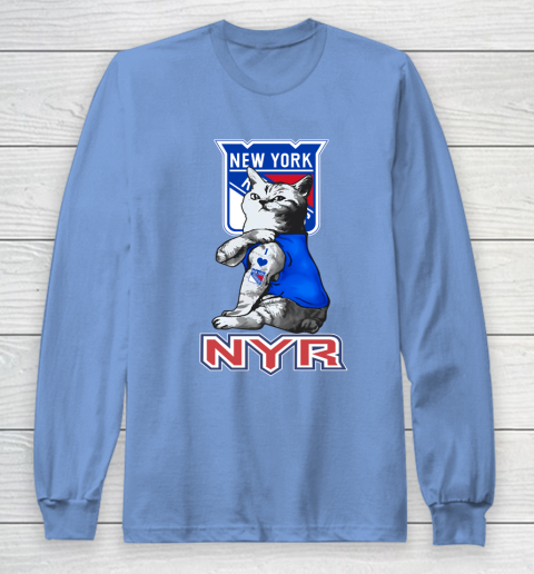 NHL My Cat Loves New York Rangers Hockey Long Sleeve T-Shirt 8