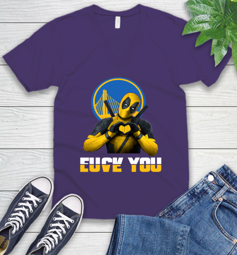 NBA Golden State Warriors Deadpool Love You Fuck You Basketball Sports V-Neck T-Shirt 10 NBA Golden State Warriors Deadpool Love You Fuck You Basketball Sports V-Neck T-Shirt - Image 10