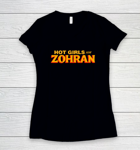 Hot Girls For Zohran Women's V-Neck T-Shirt