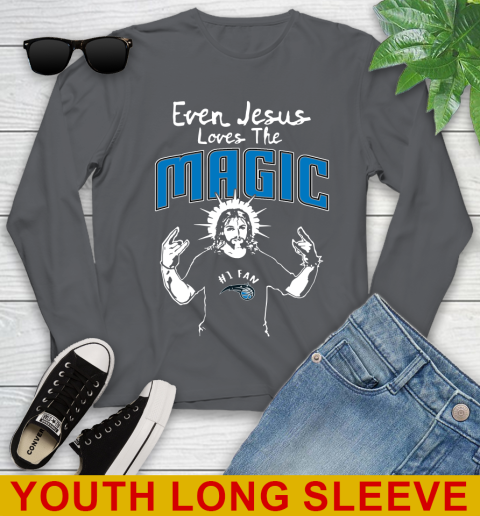 Orlando Magic NBA Basketball Even Jesus Loves The Magic Shirt Youth Long Sleeve - Image 10