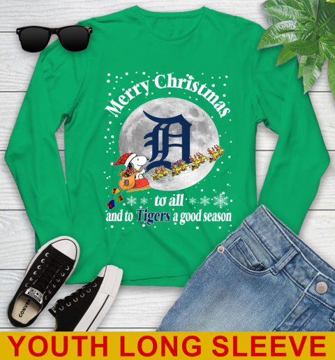 Detroit Tigers Merry Christmas To All And To Tigers A Good Season MLB Baseball Sports Youth Long Sleeve 7