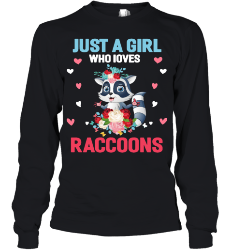 Just A Girl Who Loves Raccoons Youth Long Sleeve