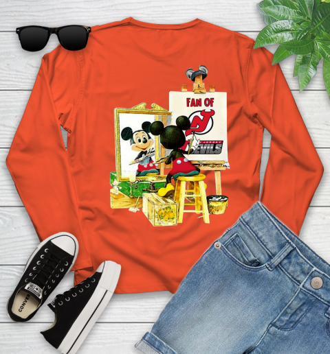 NHL Hockey New Jersey Devils Mickey Drawing Shirt 115