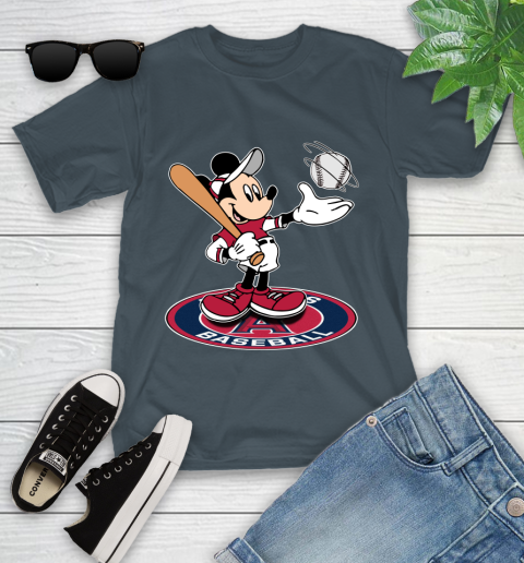MLB Baseball Los Angeles Angels Cheerful Mickey Disney Shirt Youth T-Shirt 8