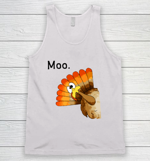 Turkey Moo Funny Thanksgiving Tank Top