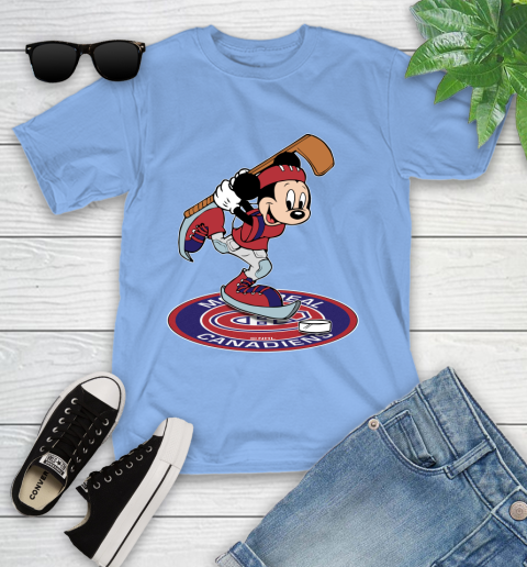 NHL Hockey Montreal Canadiens Cheerful Mickey Disney Shirt Youth T-Shirt 11