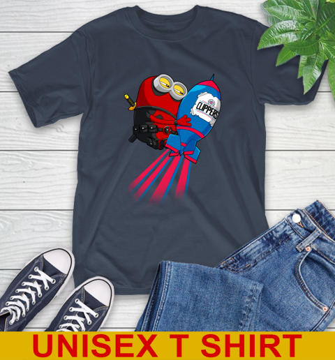 NBA Basketball LA Clippers Deadpool Minion Marvel Shirt T-Shirt 3