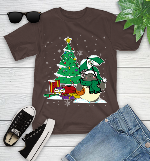 Boston Celtics NBA Basketball Cute Tonari No Totoro Christmas Sports Youth T-Shirt 7
