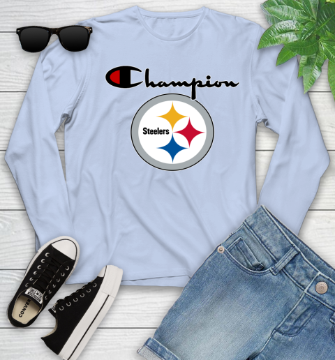 NFL Football Pittsburgh Steelers Champion Shirt Youth Long Sleeve 6
