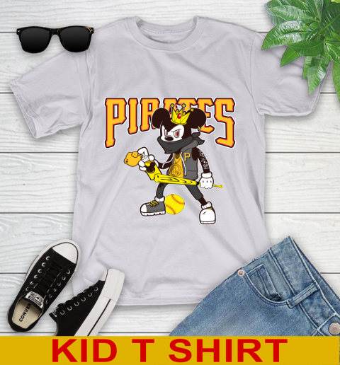 Pittsburgh Pirates MLB Baseball Mickey Peace Sign Sports Youth T-Shirt 5