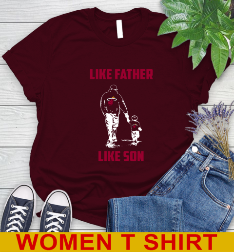 Miami Heat NBA Basketball Like Father Like Son Sports Women's T-Shirt 6