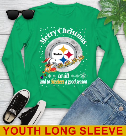Pittsburgh Steelers Merry Christmas To All And To Steelers A Good Season NFL Football Sports Youth Long Sleeve 7