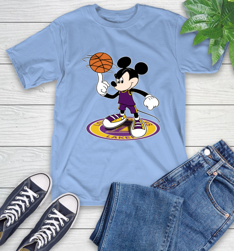 NBA Basketball Los Angeles Lakers Cheerful Mickey Disney Shirt T-Shirt 12