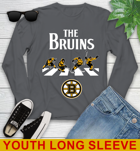 NHL Hockey Boston Bruins The Beatles Rock Band Shirt Youth Long Sleeve 9