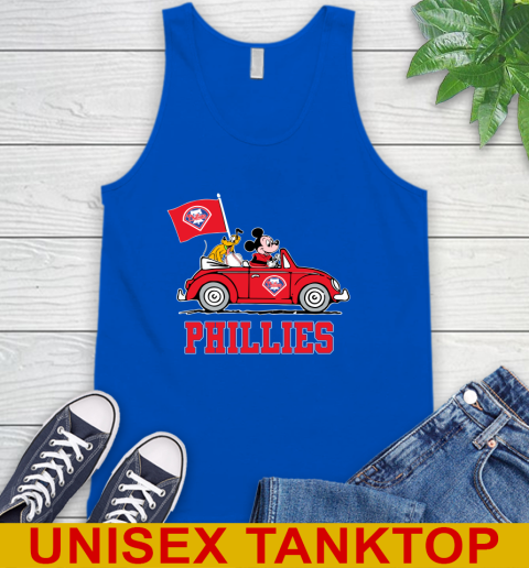 MLB Baseball Philadelphia Phillies Pluto Mickey Driving Disney Shirt Tank Top 5