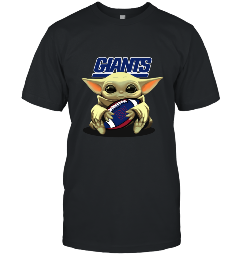 Baby Yoda Loves The New York Giants Star Wars NFL Unisex Jersey Tee