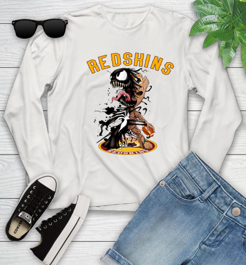 NFL Washington Redskins Football Venom Groot Guardians Of The Galaxy Youth Long Sleeve 12