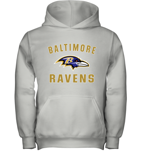 Men_s Baltimore Ravens NFL Pro Line by Fanatics Branded Gray Victory Arch T Shirt Youth Hoodie