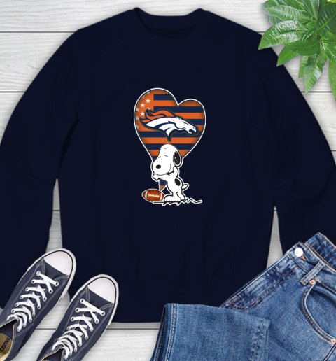 Denver Broncos NFL Football The Peanuts Movie Adorable Snoopy Sweatshirt 3