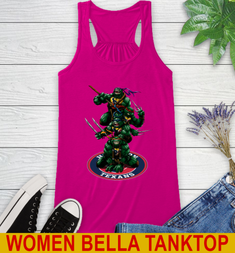 NFL Football Houston Texans Teenage Mutant Ninja Turtles Shirt Racerback Tank 8