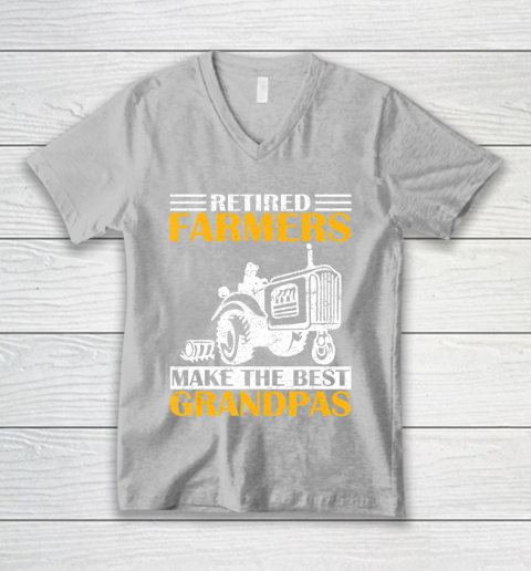 GrandFather gift shirt Retired Farmer Tractor Make The Best Grandpa Retirement Gift T Shirt V-Neck T-Shirt 3