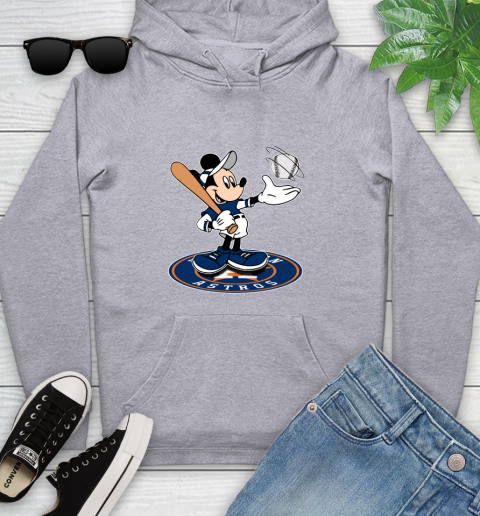 MLB Baseball Houston Astros Cheerful Mickey Disney Shirt Youth Hoodie 6
