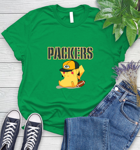 NFL Pikachu Football Sports Green Bay Packers Women's T-Shirt 6