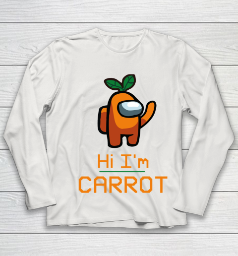 Among Us Shirt IM CARROT ORANGE AMONG A7 Youth Long Sleeve 8