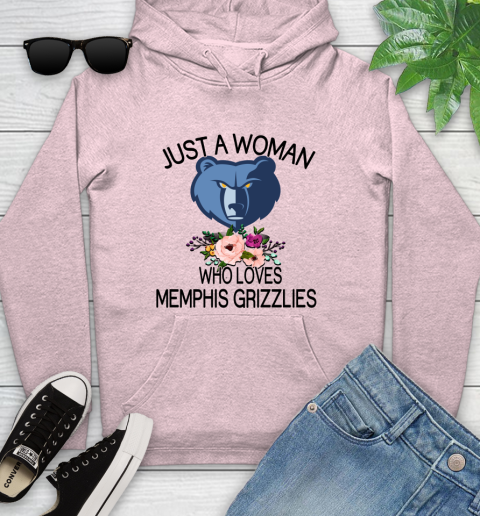 NBA Just A Woman Who Loves Memphis Grizzlies Basketball Sports Youth Hoodie 6