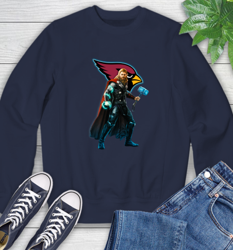 NFL Thor Avengers Endgame Football Arizona Cardinals Sweatshirt 3