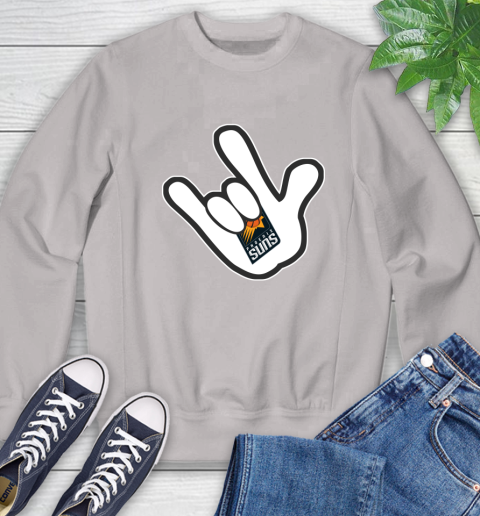 Phoenix Suns NBA Basketball Mickey Rock Hand Disney Sweatshirt 12