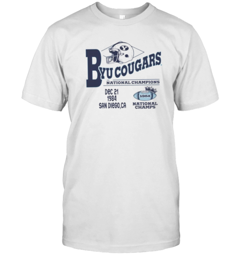 Byu Cougars National Champions Dec 21 1984 San Diego CA T-Shirt