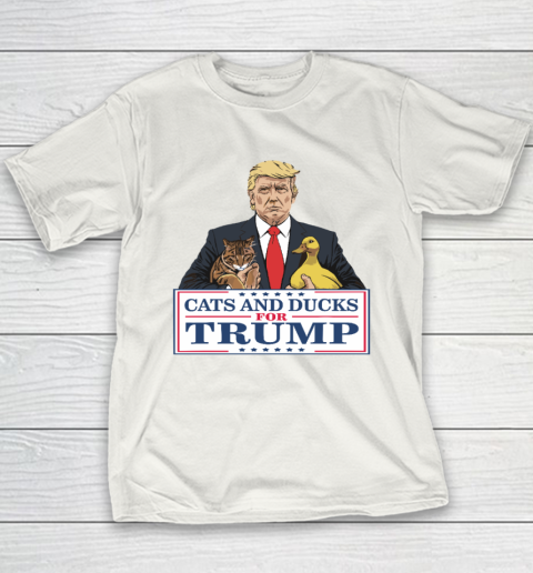 Cats And Ducks For Trump 2024 Kittens And Ducks For Trump Youth T-Shirt