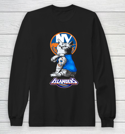 NHL My Cat Loves New York Islanders Hockey Long Sleeve T-Shirt