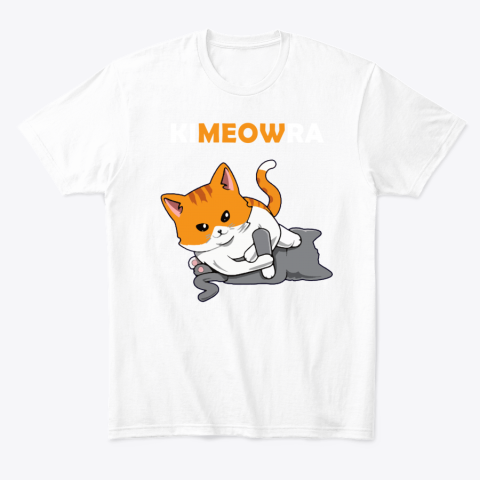 bkv6 jiu jitsu kimura kimeowra cats classic t shirt 2 front white