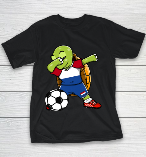 Dabbing Turtle Netherlands Soccer Fans Jersey Dutch Football Youth T-Shirt