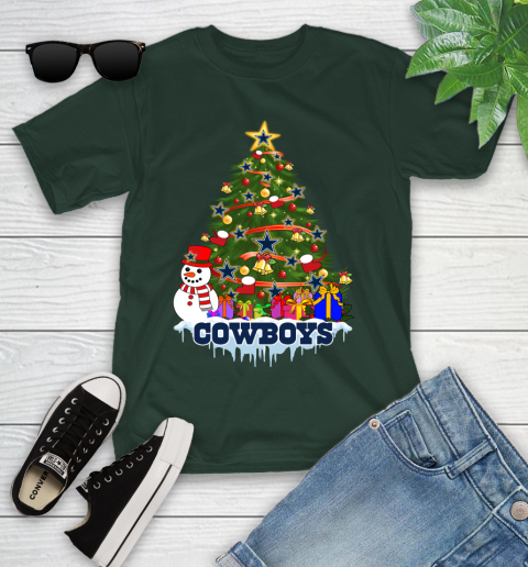 Dallas Cowboys Merry Christmas NFL Football Sports Youth T-Shirt 5