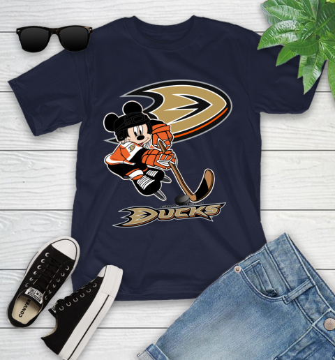 NHL Anaheim Ducks Mickey Mouse Disney Hockey T Shirt Youth T-Shirt 3