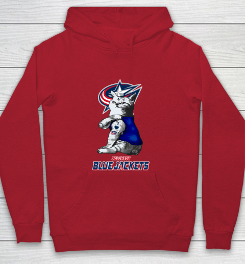 NHL My Cat Loves Columbus Blue Jackets Hockey Youth Hoodie 7