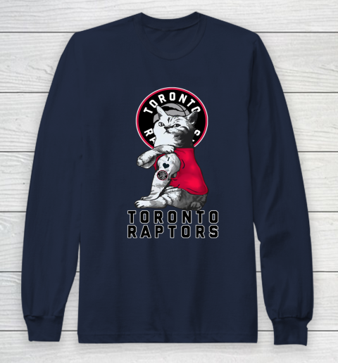 NBA Basketball My Cat Loves Toronto Raptors Long Sleeve T-Shirt 2