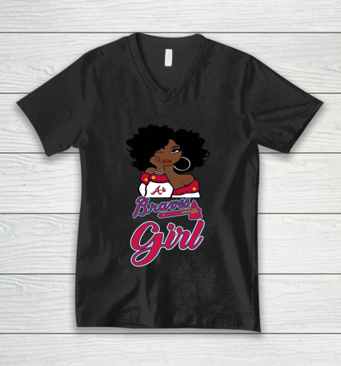 Atlanta Braves Girl MLB V-Neck T-Shirt